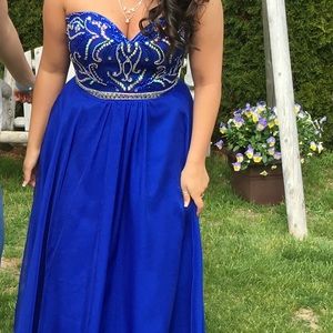 Colbalt blue prom dress